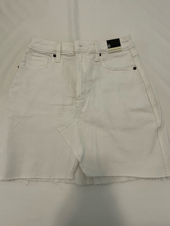 Abercrombie & Fitch Dresses & Skirts - Abercrombie & Fitch White High-Rise Denim Skirt